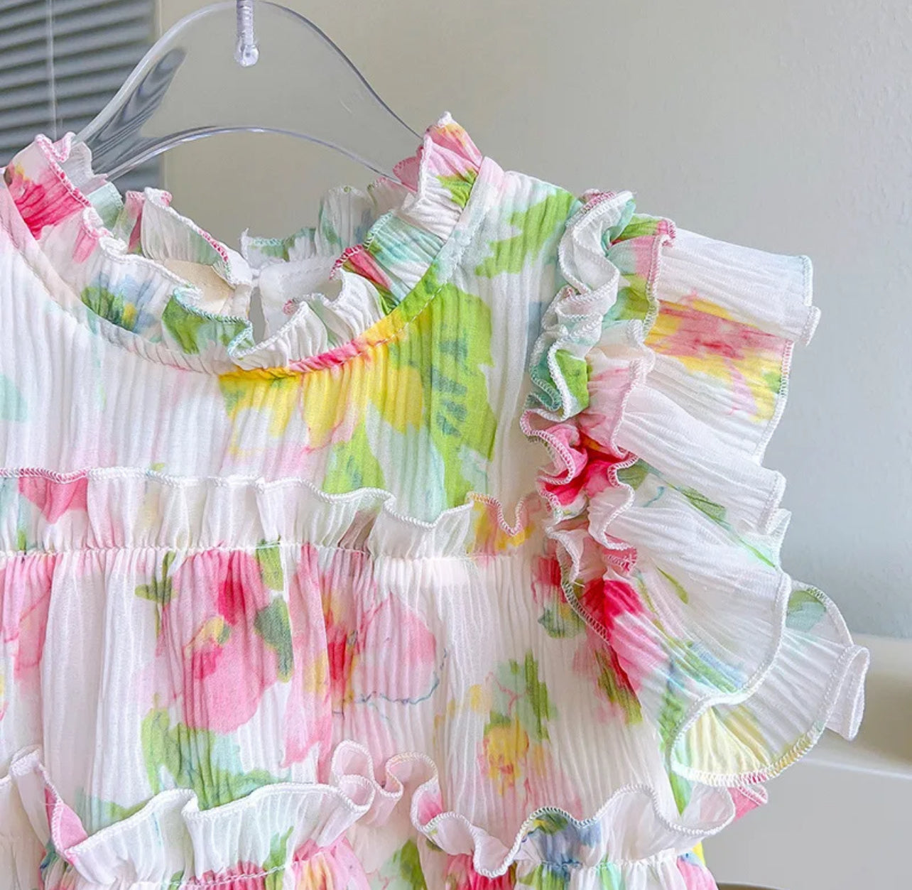 Floral ruffle top & flared pants - Ally Pop