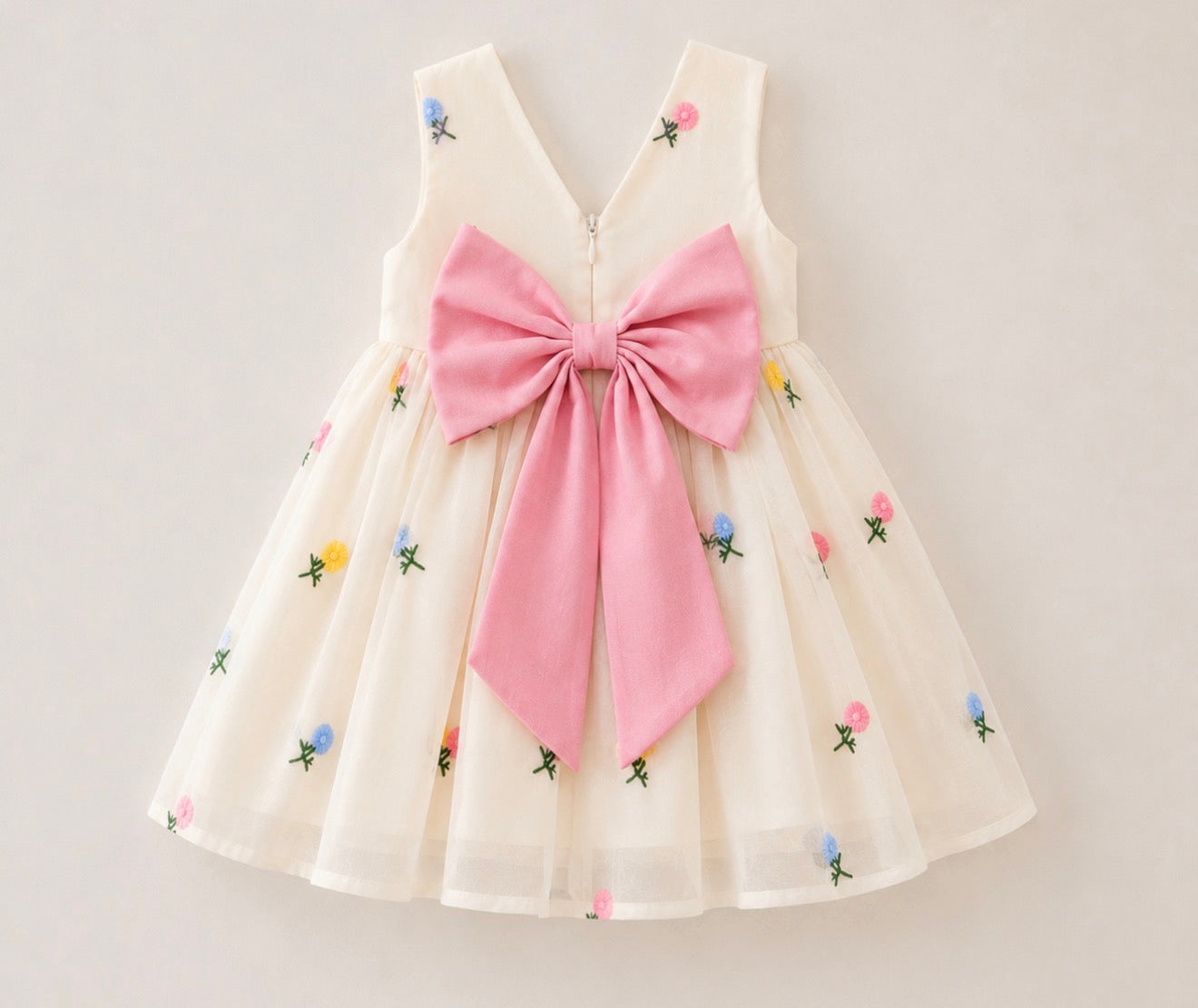 Pastel bloom bow dress - Ally Pop