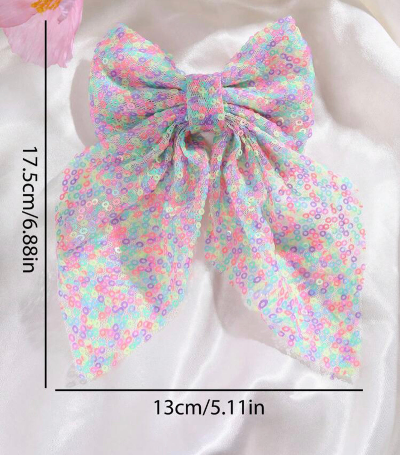 Sequence bow hair clips - Ally Pop