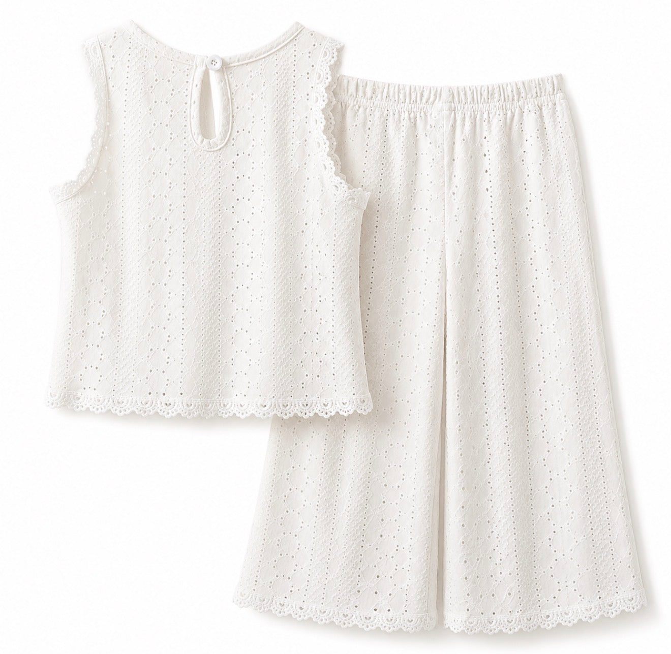 Ivory eyelet set - Ally Pop