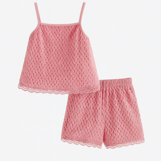 Pink knit set
