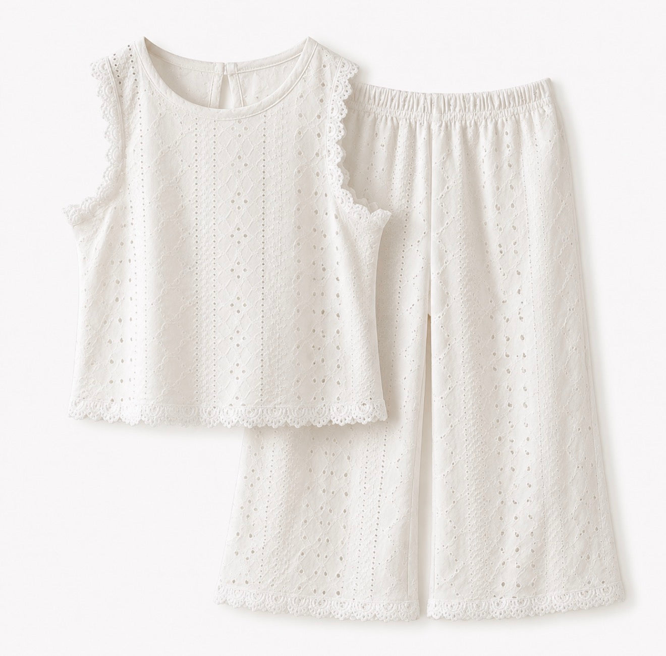 Ivory eyelet set - Ally Pop
