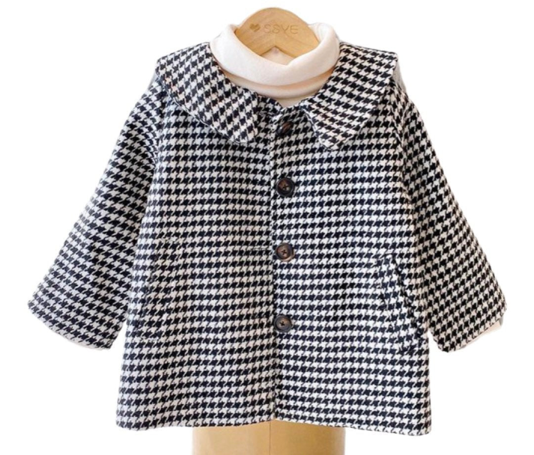 Plaid coat for girls