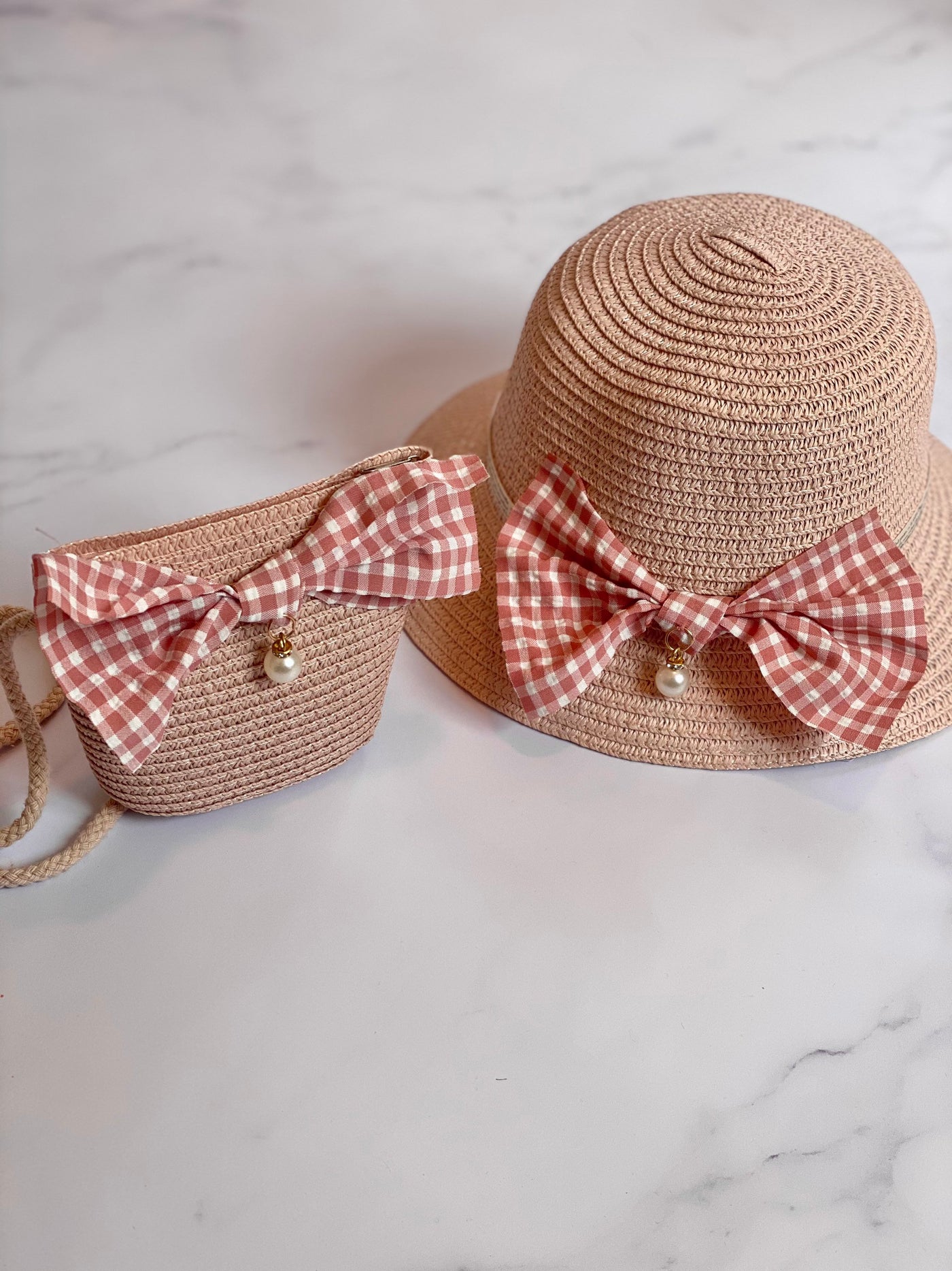 Summer straw hat & purse set