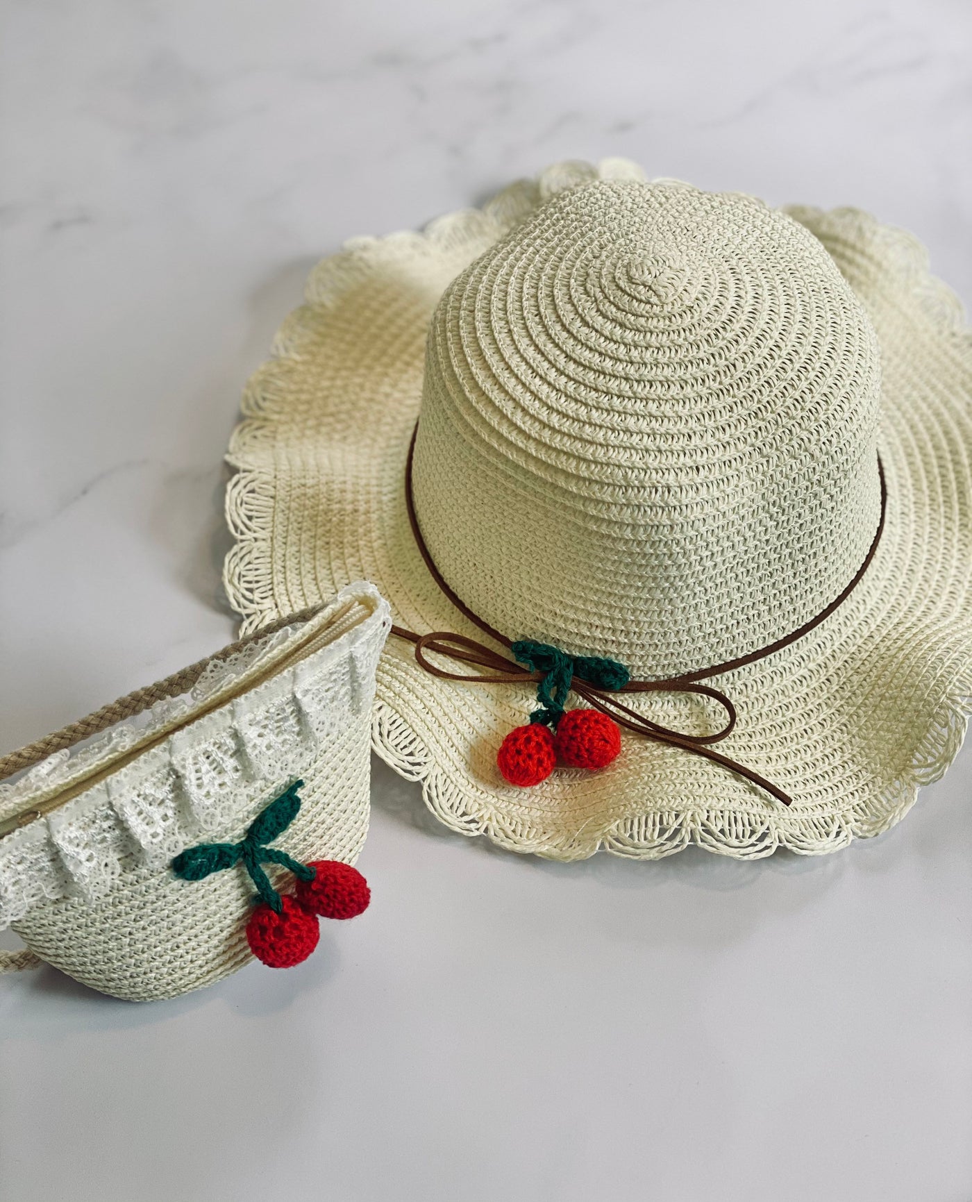 Summer straw hat & purse set