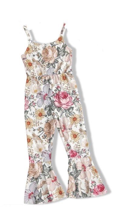 Toddler girl floral jumpsuit