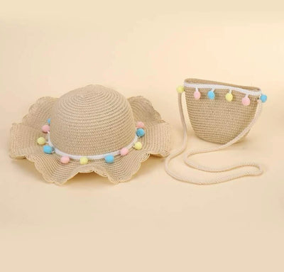 Summer straw hat & purse set - Ally Pop